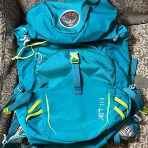 OSPREY Turquoise and Neon Yellow Daypack